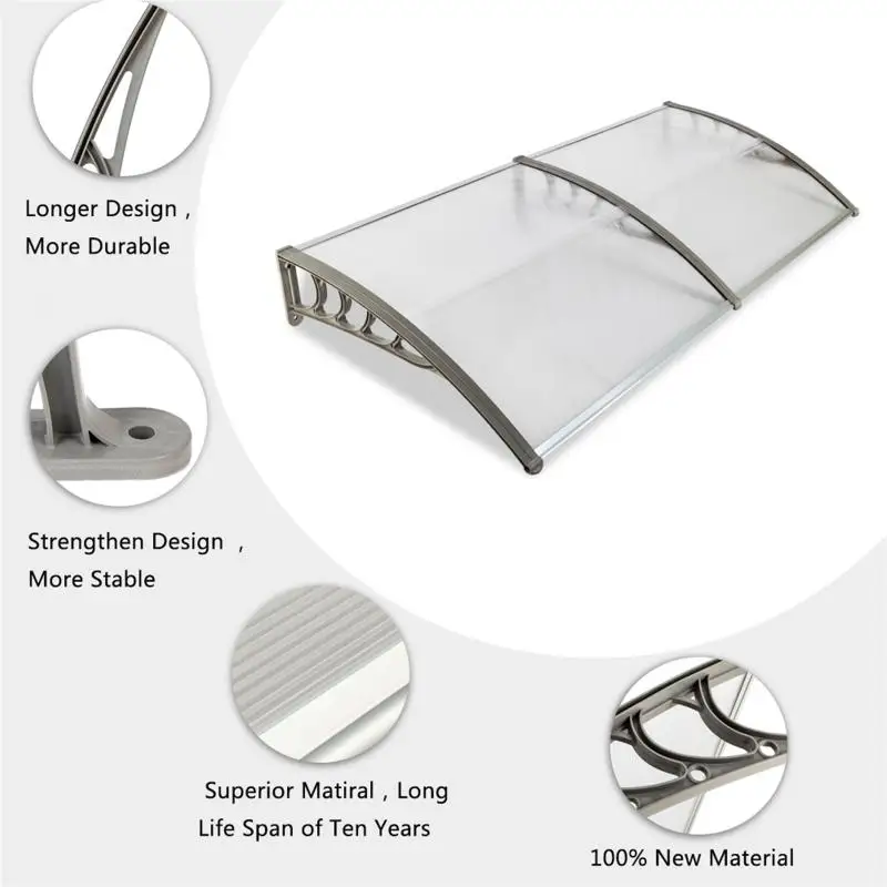 

4 размера тент для окна Дверь Солнцезащитный навес полый лист защита навес крыльцо передний дождь крыша беседка для сада