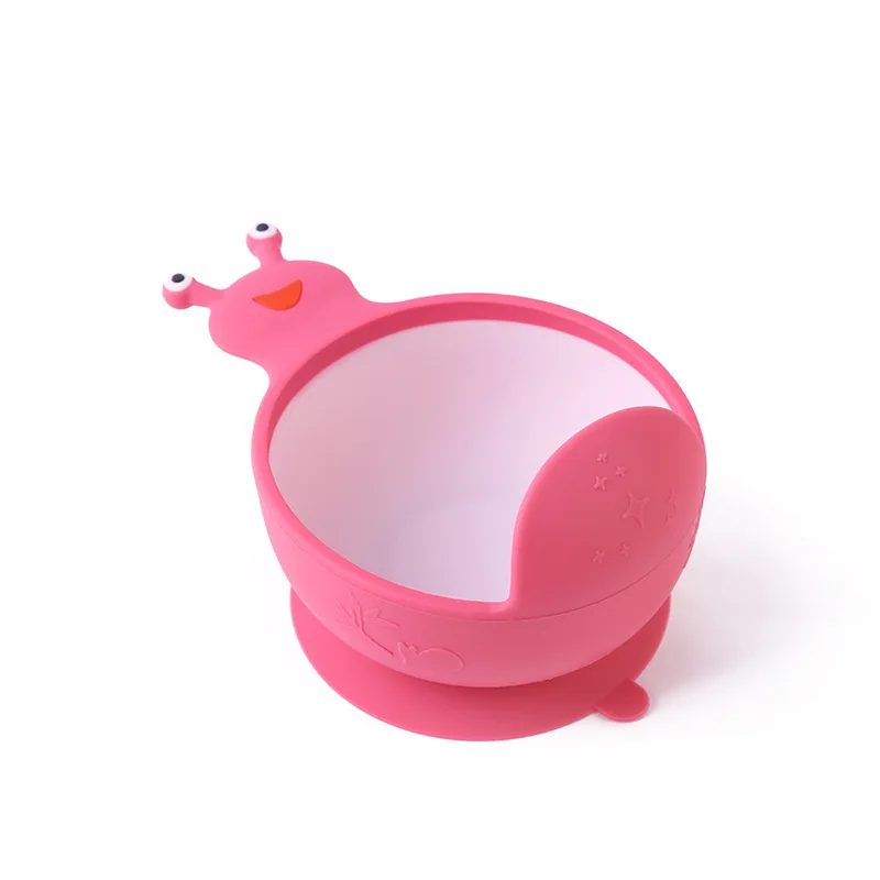 

Cute Snail Dinning Plate Cartoon Bowl Baby Silicone Suction Bowl Anti-fall Children Learn Eating Supplement Food Training Bowl
