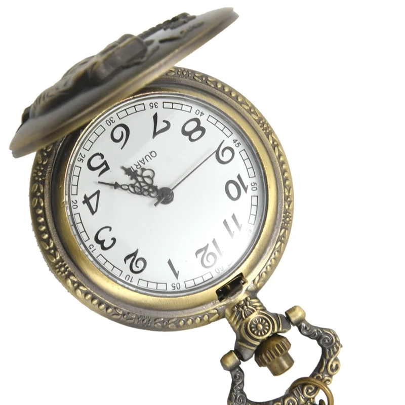 Винтажные большие карманные часы с бронзовым тиснением в стиле ретро