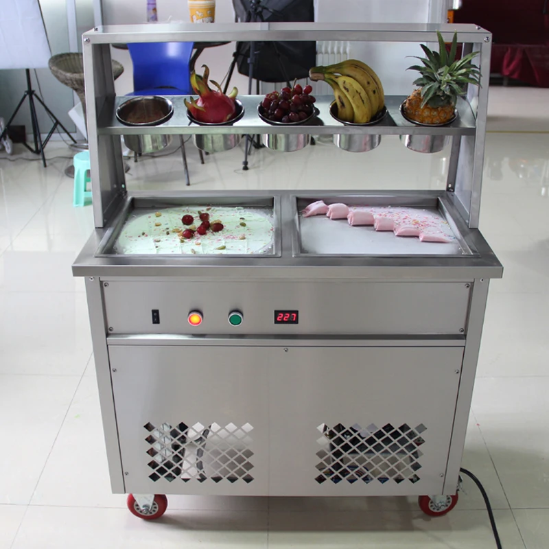 

Small Home 110v 220v Electric Thai Frying Pan Frying Yogurt Ice Cream Roll Machine