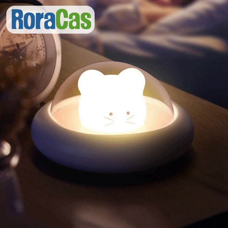 Baby Room Night Light USB Chargeable Nightlight Silicone LED Lamp Warm Lights for Child Bedroom Suckle Children's Gift