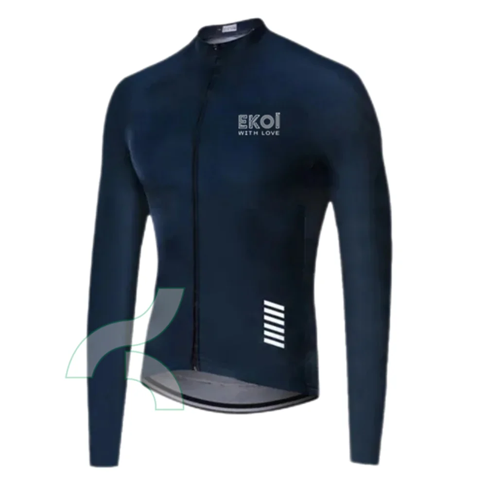 

EKOI WITH LOVE Autumn Cycling Jersey Set Bicycle Sportwear Suit MTB Uniform Ropa Ciclismo Road Bike Clothing Long Bib Pants