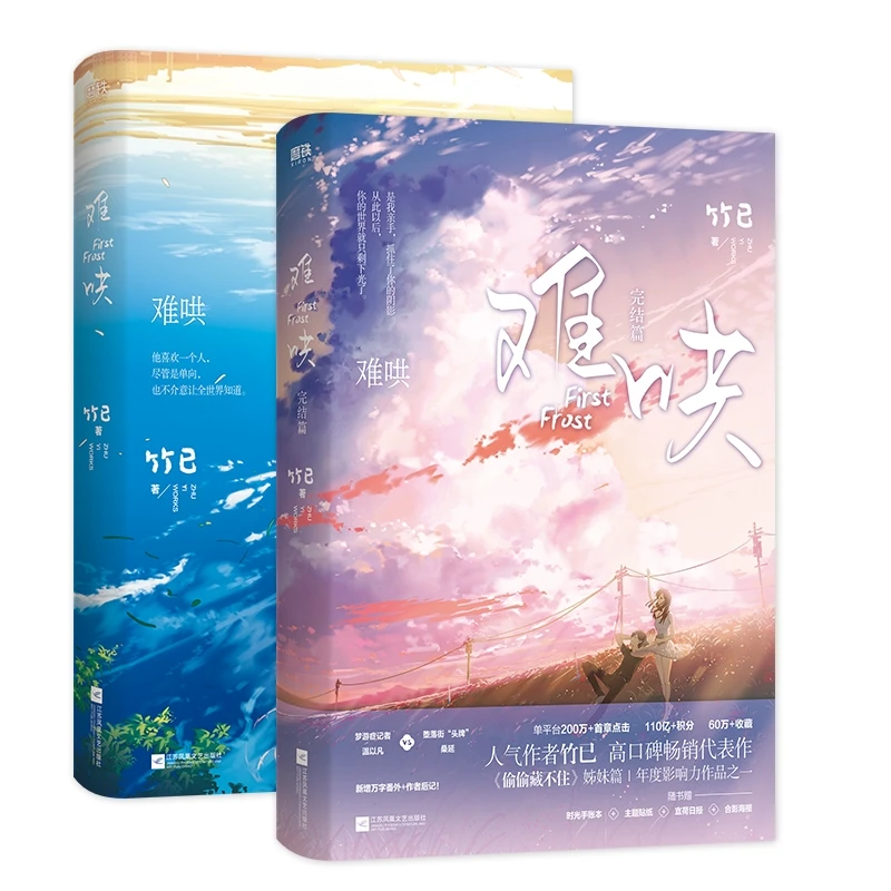 

2 Books New First Frost Chinese Official Fiction Book Zhu Yi Works Volume 1+2 Nan Hong Modern Youth Romance Novels