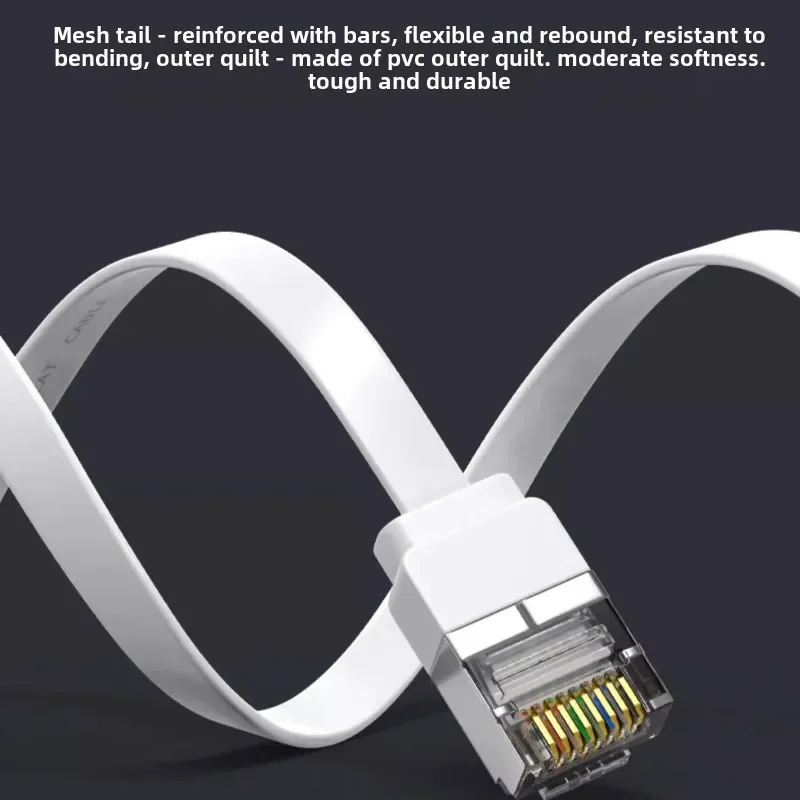 CAT7 10-гигабитный плоский Ethernet-кабель с изгибом 90 градусов CAT6A GB ТВ-маршрутизатор Широкополосная линия Универсальный сетевой провод L-типа вверхвниз RJ45 (art.: 3920d3f10ebbc) - 3920d3f10ebbc
