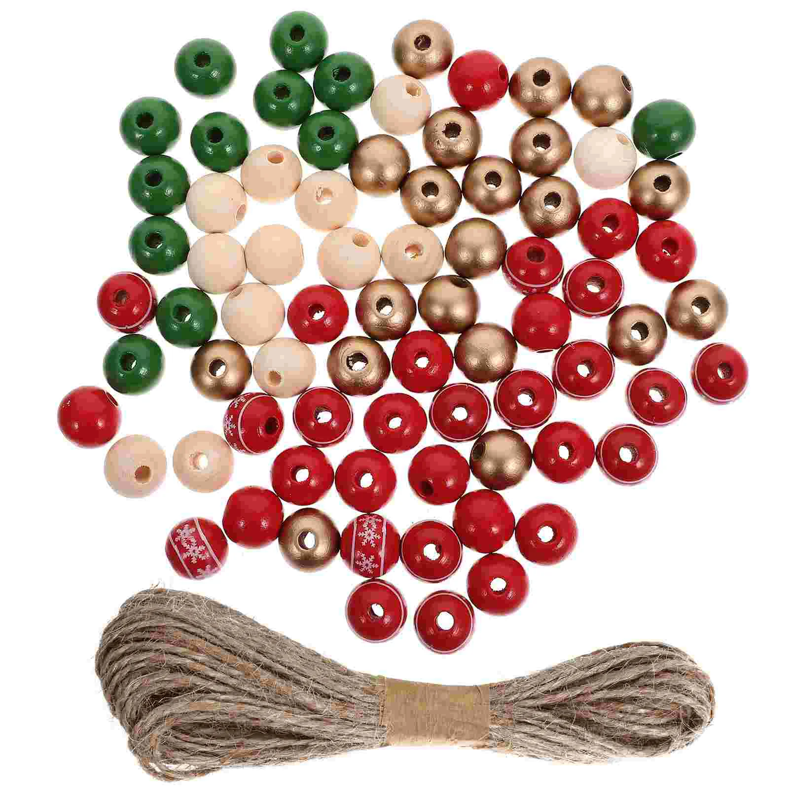 

DIY Craft Wooden Bead Christmas Crafts Adults Tree Beads Jewelry Making Loose Charms
