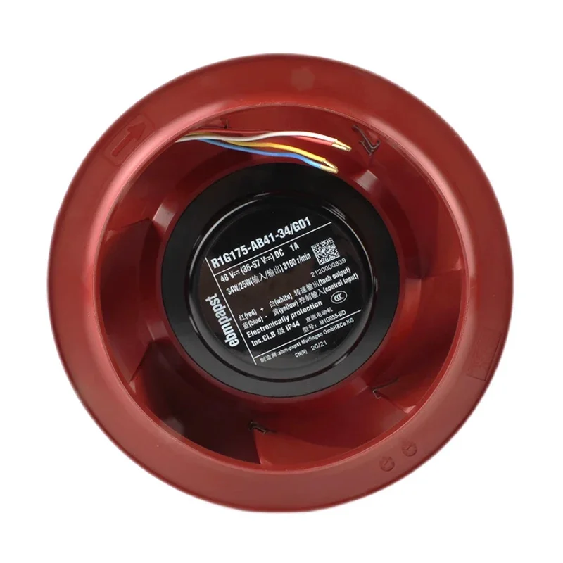 R1G175-AB41-34/G01 48 В 1 А 34/25 Вт 172 мм промышленный центробежный вентилятор для шкафа