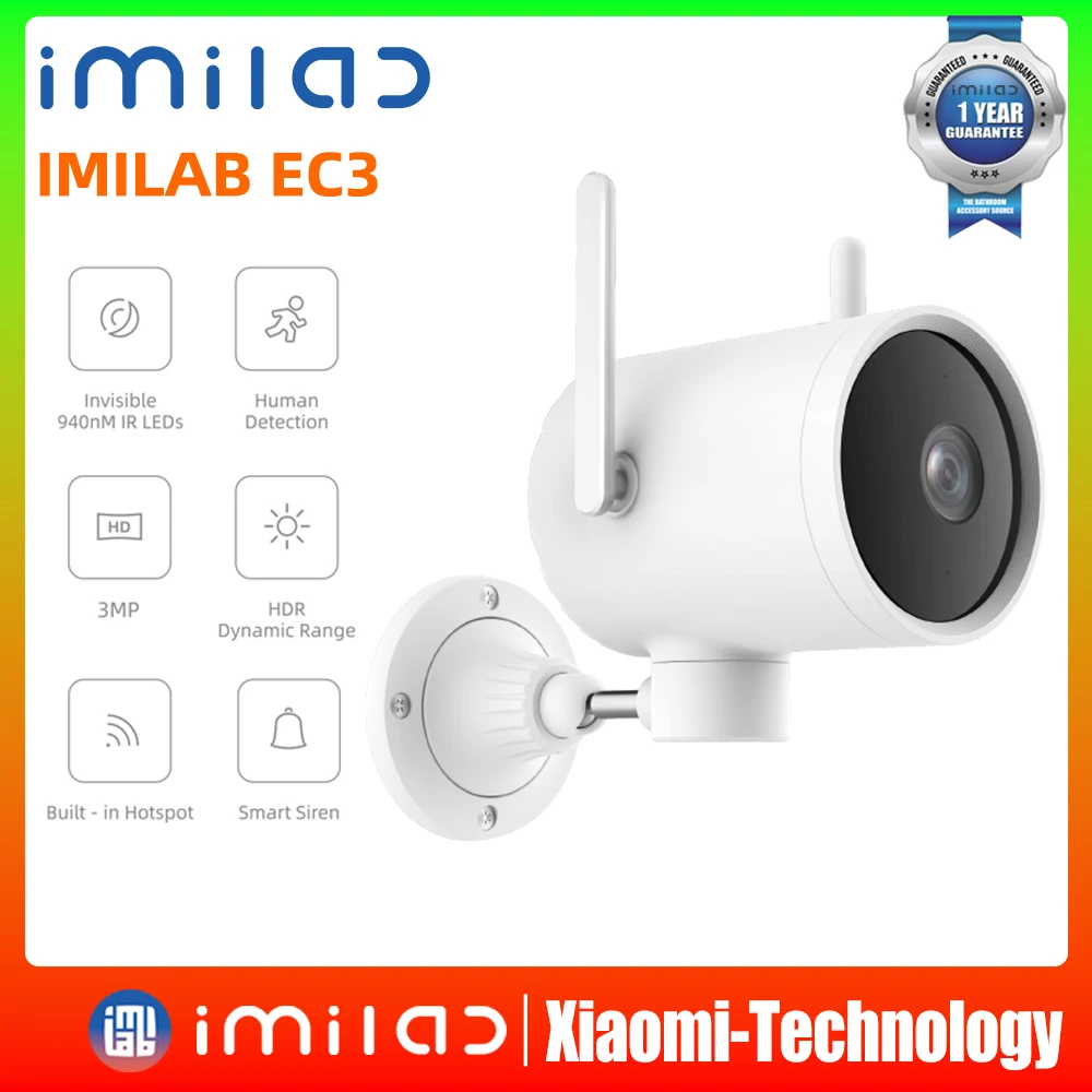 IMILAB EC3 Outdoor Camera Video Surveillance Webcam Wifi IP 2K Smart Mi Home Security Cctv Infrared Night Vision Human Mornitor
