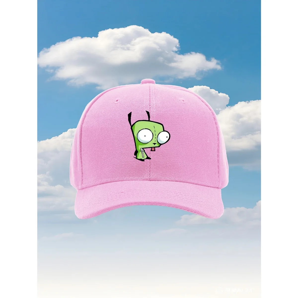 Фото GIR Invader Zim 2025 новая модель шляпы дальнобойщика с регулируемой посадкой и забавным принтом, идеально подходит для активного отдыха, путешествий №4