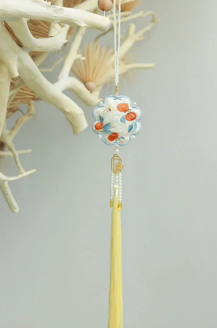 Double Sided Embroidery Perfume Bag Han Chinese Clothing Accessories Sachet Waist Pendant