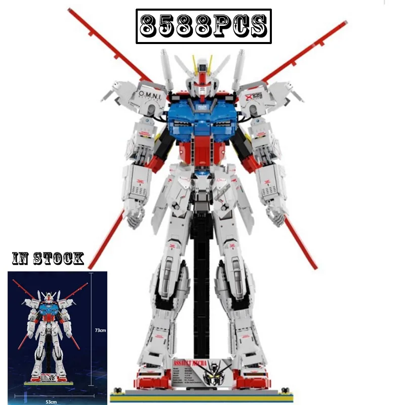 

New 8588pcs Robotic Warframe RM GAT-X105 With Stand MOC Building Blocks Designer Kit Set Kids Toys For Children birthday Gifts