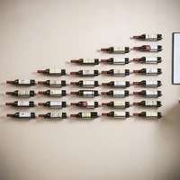 simple wall mounted bar wine rack holder accessories wine cellar beer champagne storage display iron metal support shelf stand