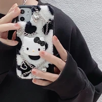 hello kitty plush cow pattern case for phone cases for iphone 13 12 11 pro max mini xr xs max 8 x 7 se 2022 phone case