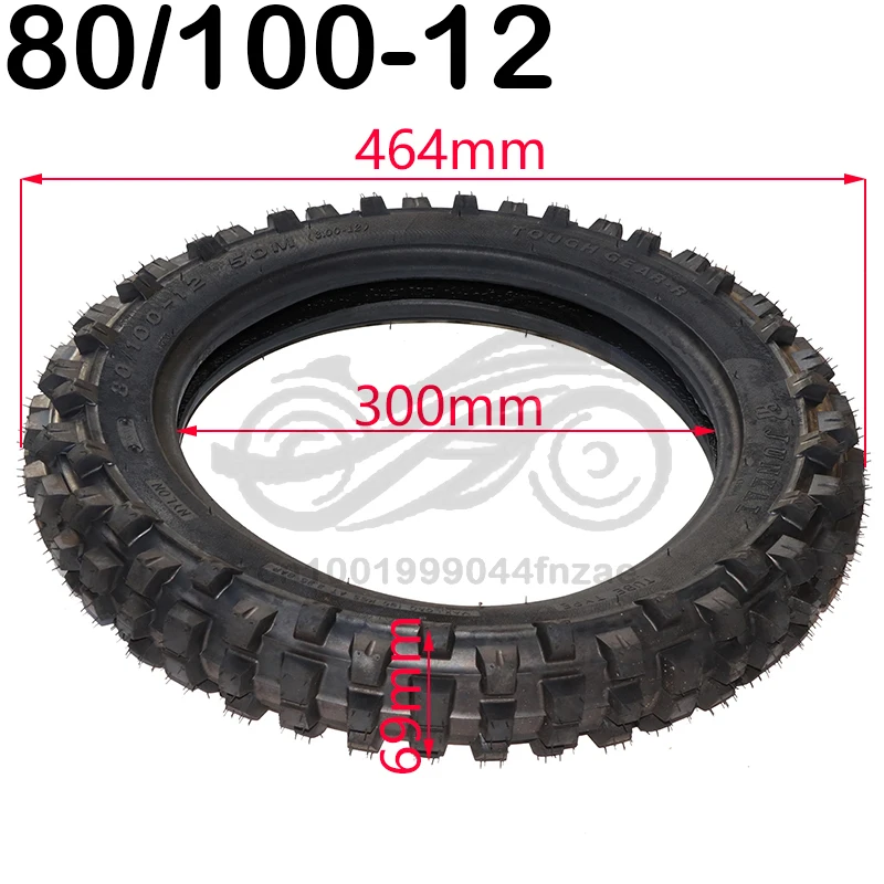 80/100-12 (3.00-12) Rear Wheel Tire Out Tyre Inner Tube 12inch deep teeth For Chinese Kayo BSE Dirt Pit Bike Off Road Motorcycle