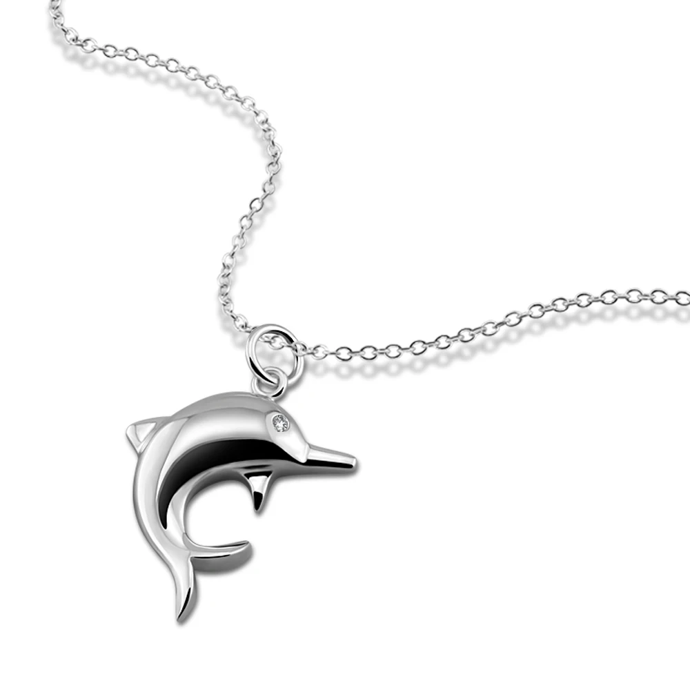 

The rest of your life have sterling silver plated platinum necklace female dolphin pendant to send girlfriend birthday gift