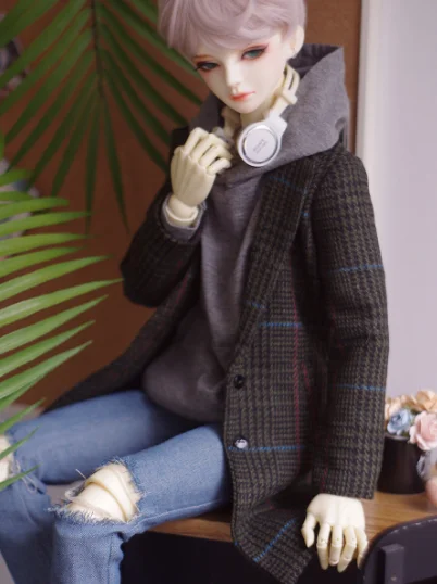 D09-P356 игрушка ручной работы 13 MSD SD13 SD17 POPO68, одежда для кукол BJD, розово-серое шерстяное пальто, длинная ветровка, 1 шт. (art.: 3920c998cd2c8) - 3920c998cd2c8