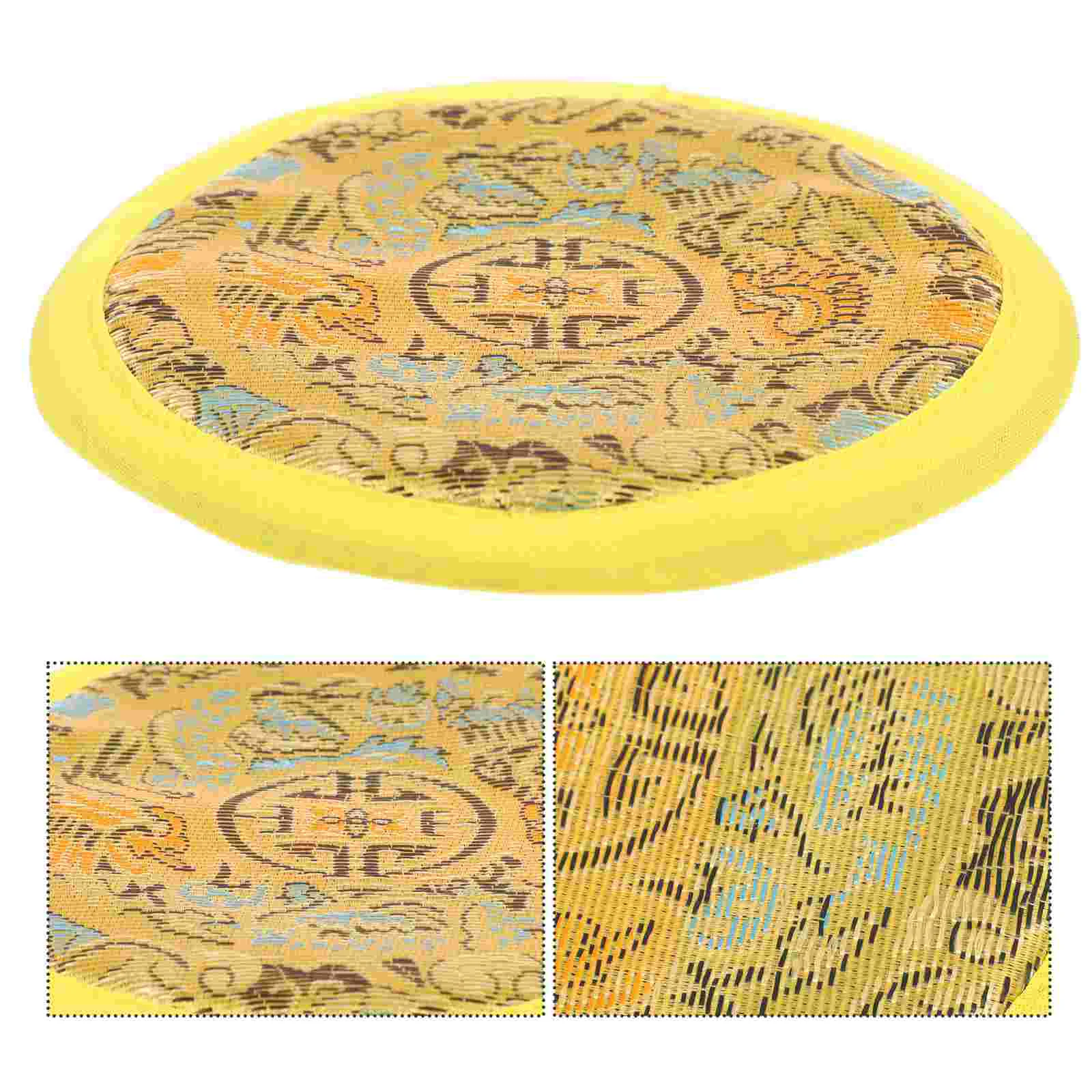 

Bowl Cushion Singing Sound Mat Meditation Tibetan Pad Embroidery Roundedreligioussupplies Accessories Embroidered