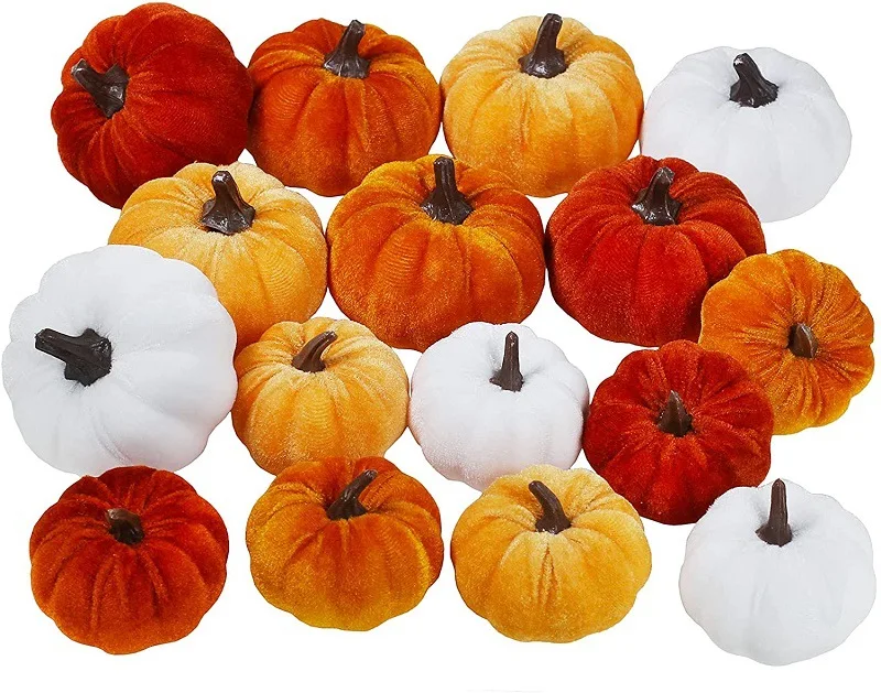 

Simulation Flannel Pumpkin Decoration Halloween Colorful Cloth Pumpkin Ghost Festival Happy Helloween Party Thanksgiving Day