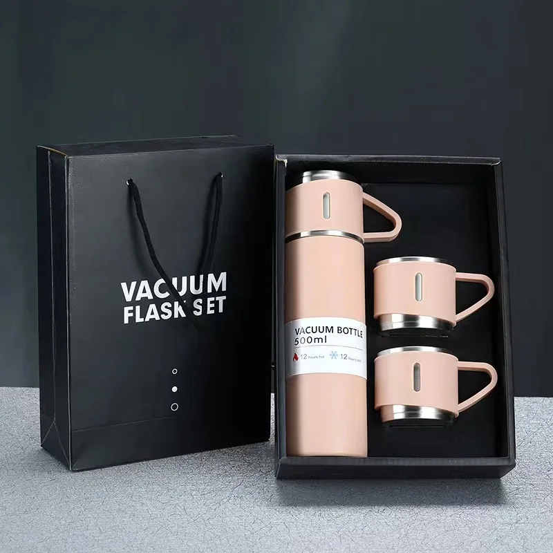 

Stainless Steel Thermos Cup Large Capacity Vacuum Flask Coffee Tea Milk Travel Water Bottle Insulated Thermos Handbag Gift Box