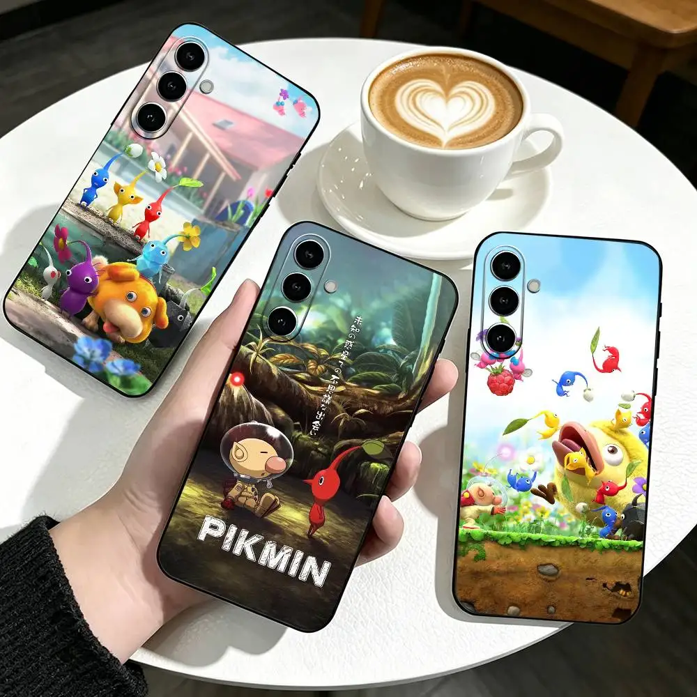 Фото Чехол для телефона Game P-Pikmin 4 для Samsung Galaxy A73, A72, A71, A70, A53, A52, A51, мягкий силиконовый черный чехол №1