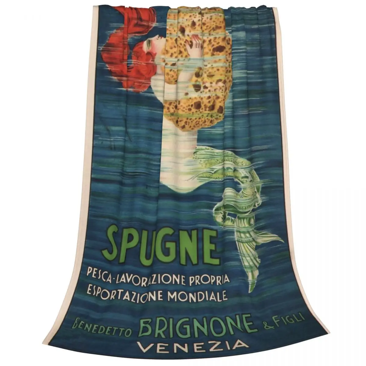 Винтажное рекламное одеяло из губчатой ткани Венеция покрывало на кровать