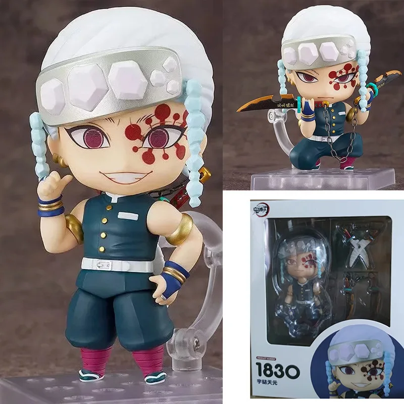 

10cm Demon Slayer Uzui Tengen Anime Peripheral Hand-made Toy Model Ornament Office Decoration Collection Statue Christmas Gift