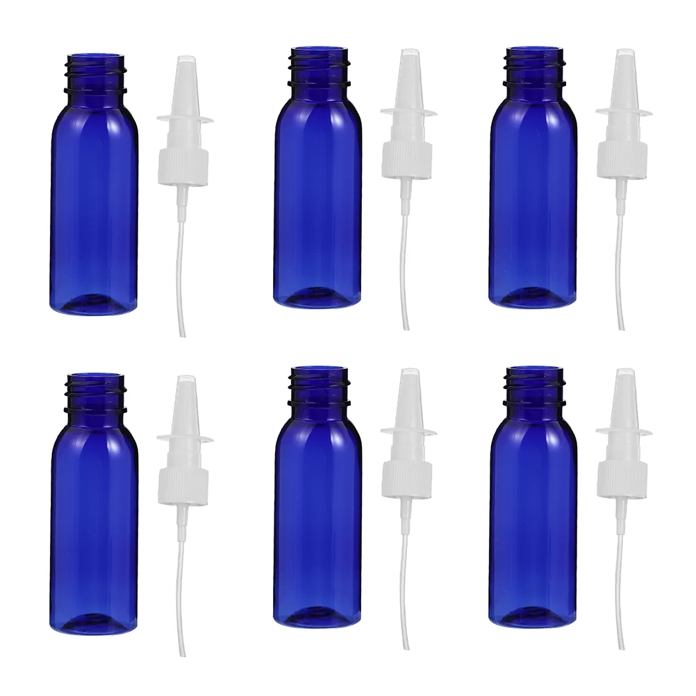 

6pcs Liquid Sub Bottles Nasal Spray Bottles for Travel (Blue)