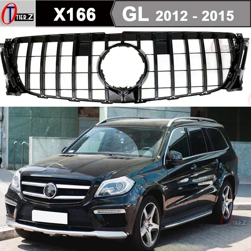 

Решетка радиатора ABS GT для Mercedes Benz GL Class X166 2012-2015, передняя решетка для гонок GL350 GL 400 GL 450 GL 500 GL 63 55 AMG