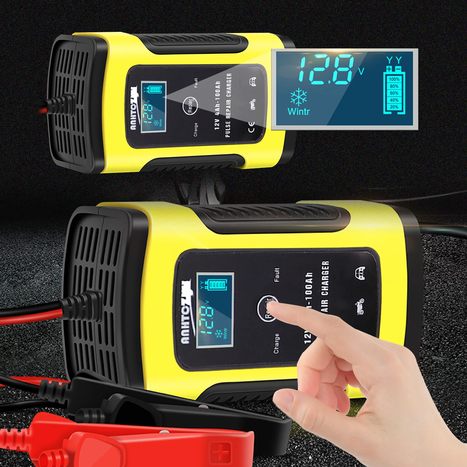 

Полностью автоматическое автомобильное зарядное устройство для аккумуляторов 12 В 6 А, интеллектуальная быстрая зарядка, импульсное Ремонтное зарядное устройство для влажных, сухих свинцово-кислотных аккумуляторов