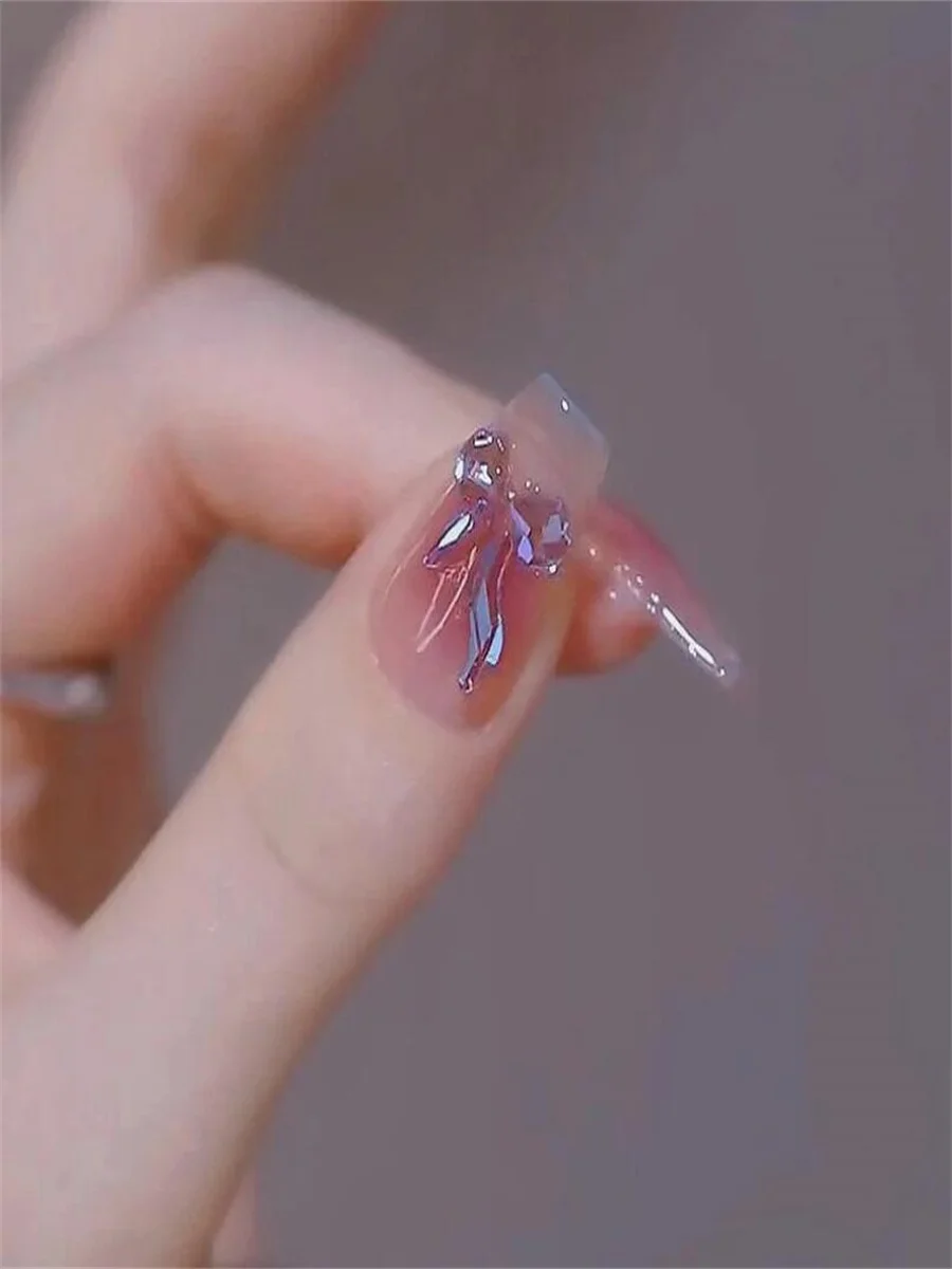 Wearing nail patches in summer ice-permeable wearable butterfly nail patches fake nails nail patches for woman accessories