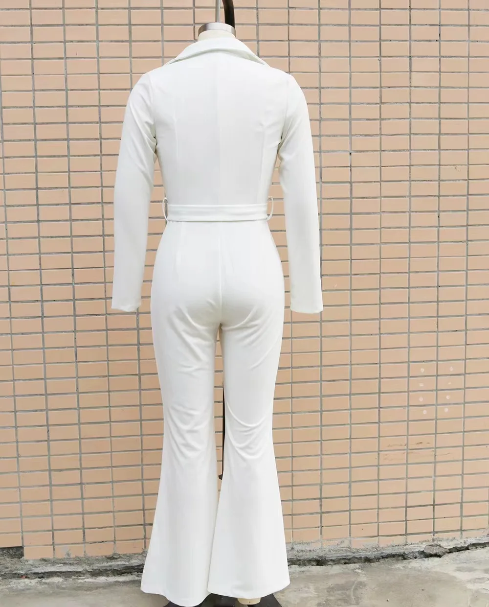 Женские комбинезоны с завышенной талией Осень-зима 2023 Модные расклешенные