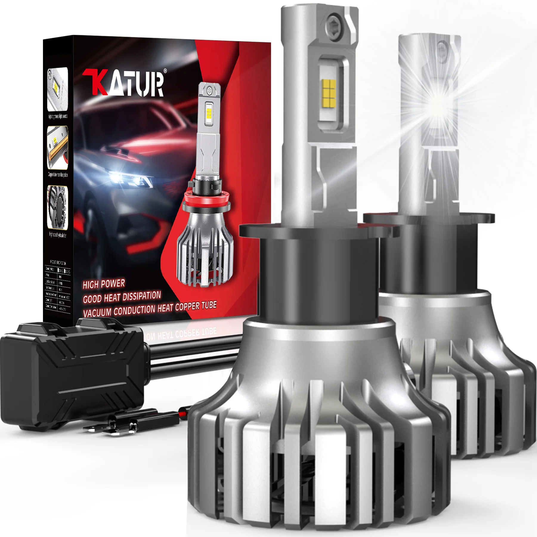 2 шт. автомобильные лампы Katur 6500 лм 2001 к