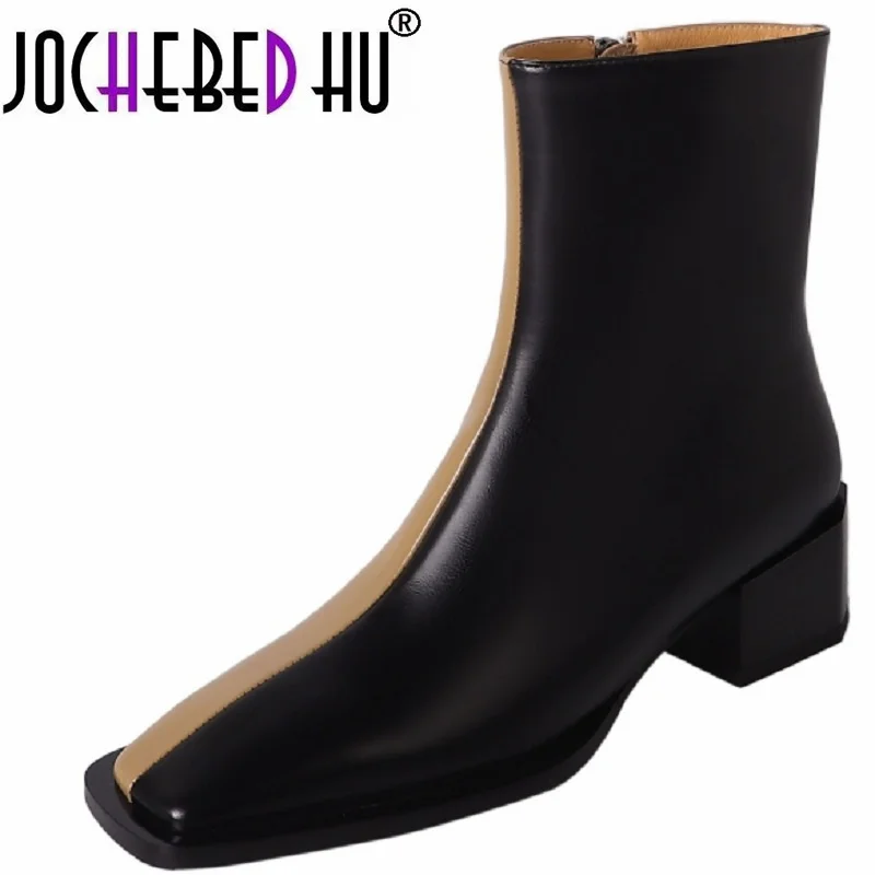 

【JOCHEBED HU】New Style Fashion Genuine Leather Comfortable Luxury Brand Designer Ladies Women Fashion Elegant High Quality Boots
