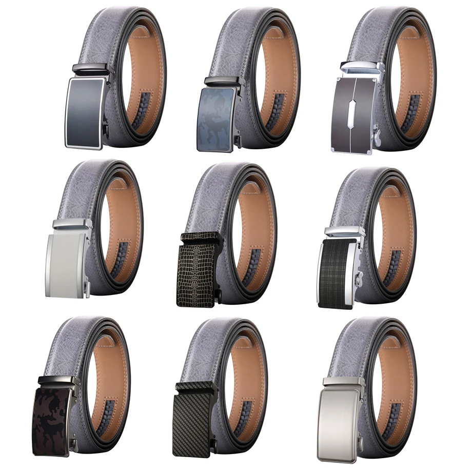 

Мужской ремень из коровьей кожи, с автоматической пряжкой