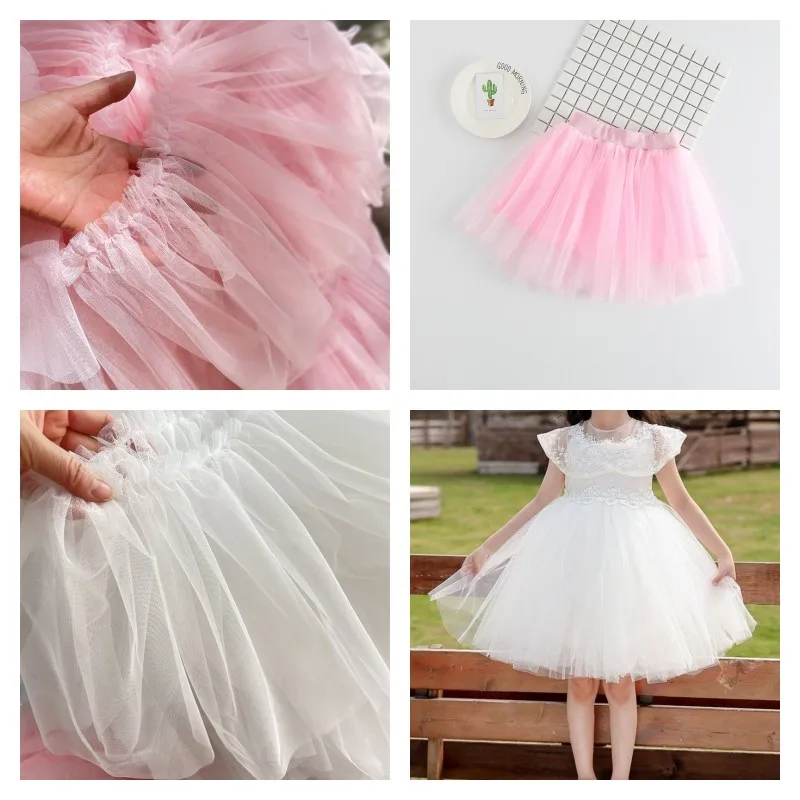 

NEW 30cm Widened Pleated Fluffy Tulle Lace Fabric DIY Women's Children's Dress Cake Skirt Curtain Hem Convenient Sewing Material