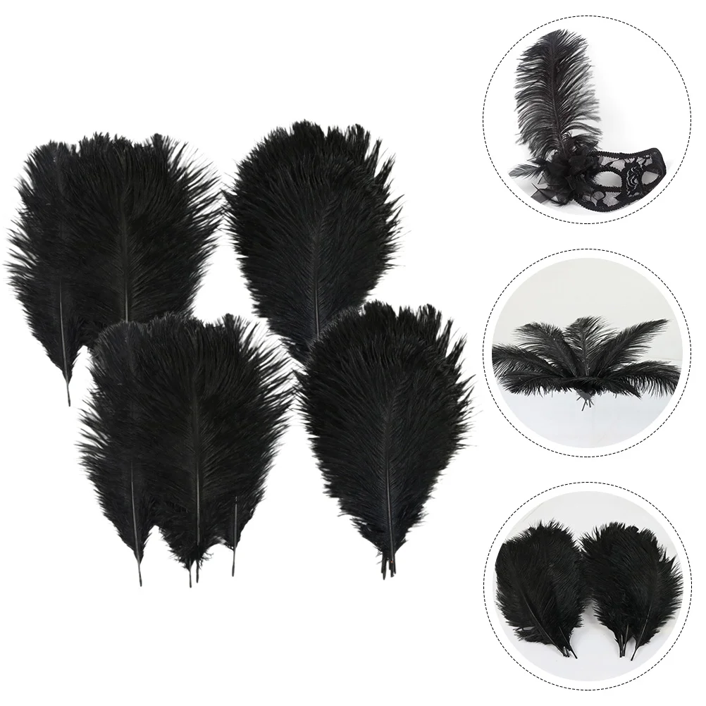 

20pcs Black Plumes Bulk Making Natural Plumes Gefiedert Ornaments