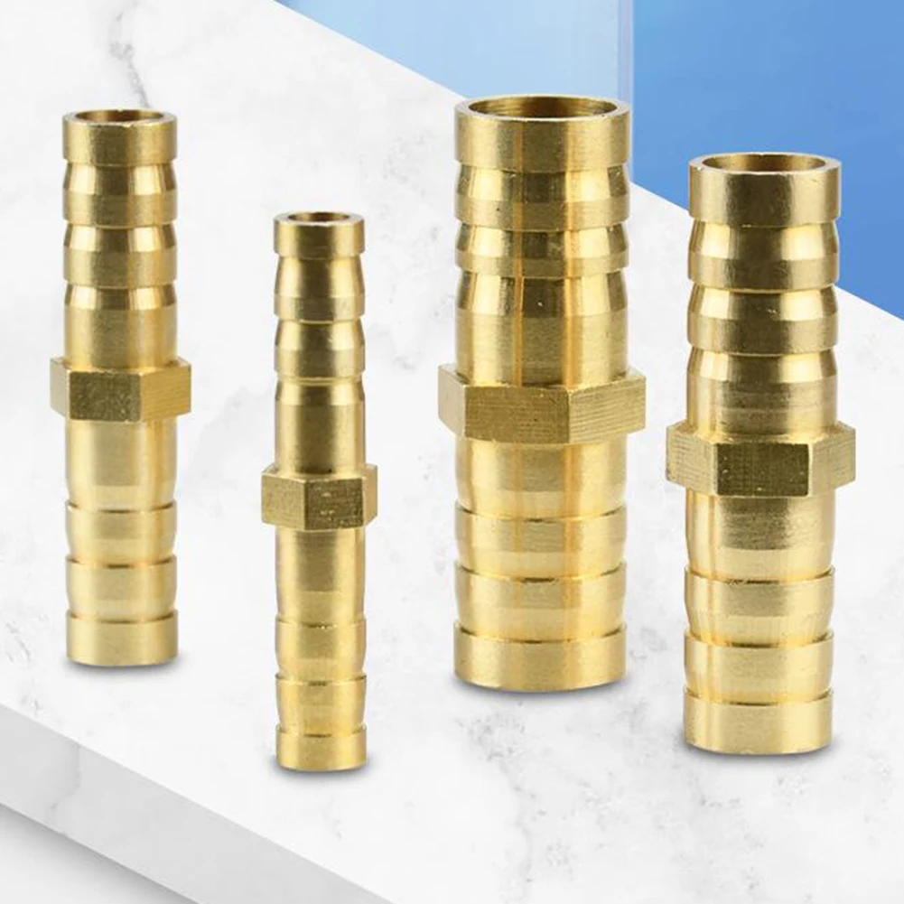 

Metal Brass Straight Hose Joiner Barbed Connector Air Fuel Water Pipe Gas Tubing Solid Brass Quick Connector 0-100（℃）Joint