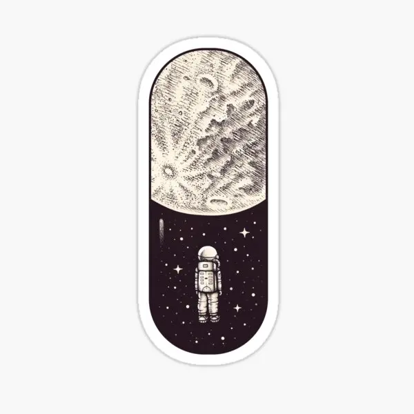 5 шт. наклейки в виде капсулы для украшения комнаты