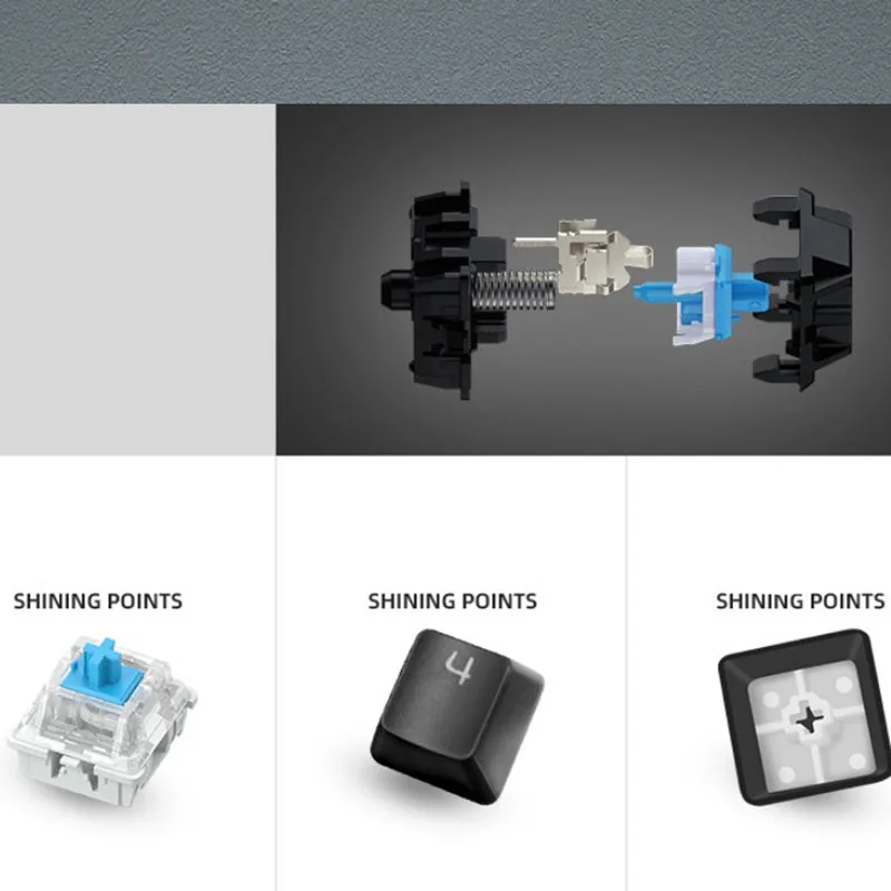 Механическая клавиатура SPK8401 с зеленой осью цветная игровая в стиле стимпанк