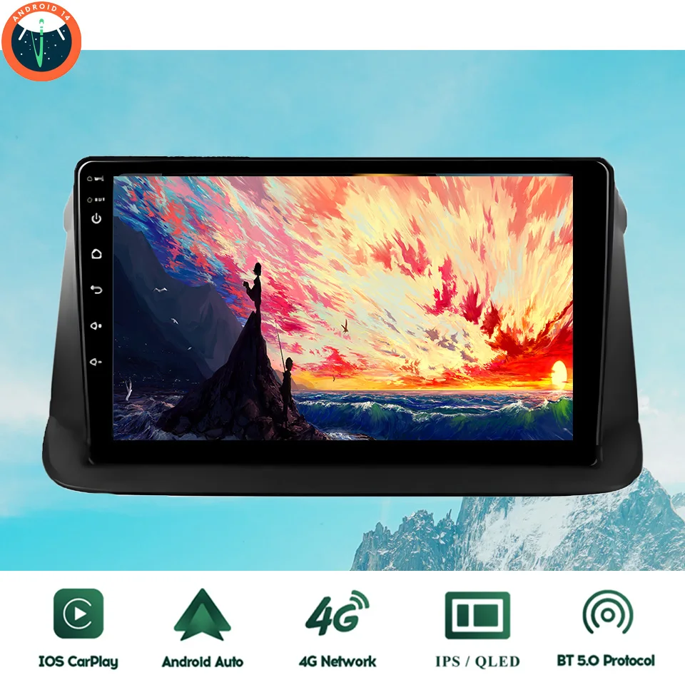 

9-дюймовый QLED Android 14 8G Ram Автомобильный GPS Navi Музыкальный видео Мультимедийный плеер для Honda Stepwgn 2005-2009 Автоматический стерео головное устройство