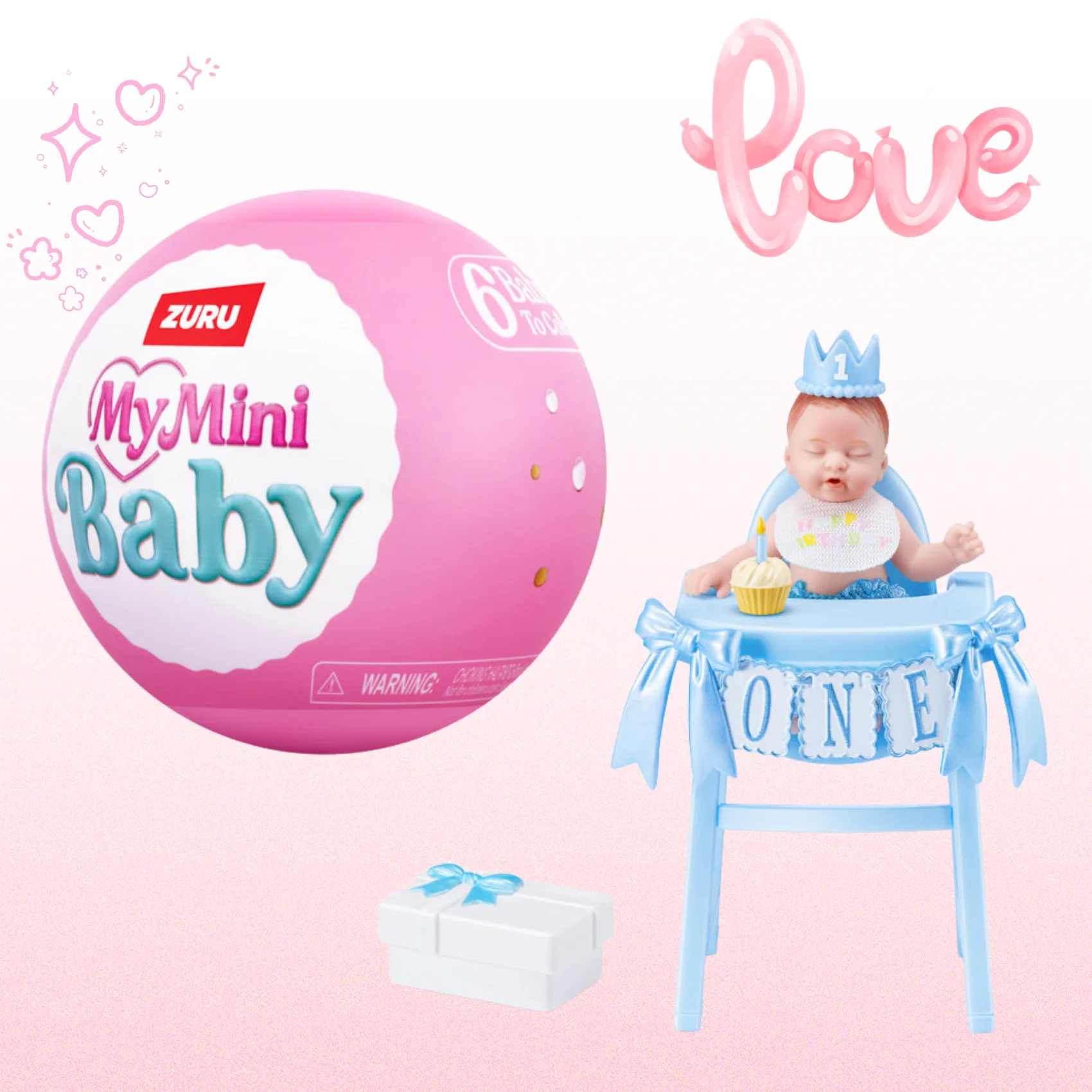 Фото В наличии: Zuru Mini Brands Sweet Baby – силиконовая миниатюрная кукла-капсула, настольное украшение, коллекционная игрушка, подарок на день рождения или праздник для детей №1