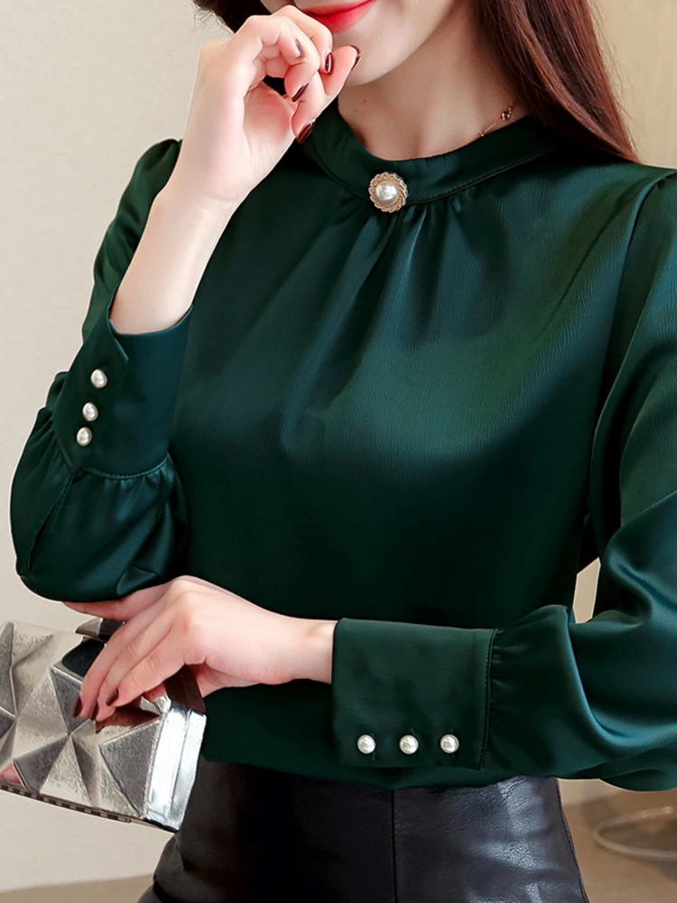 

Блузка женская шифоновая с длинным рукавом, 2022