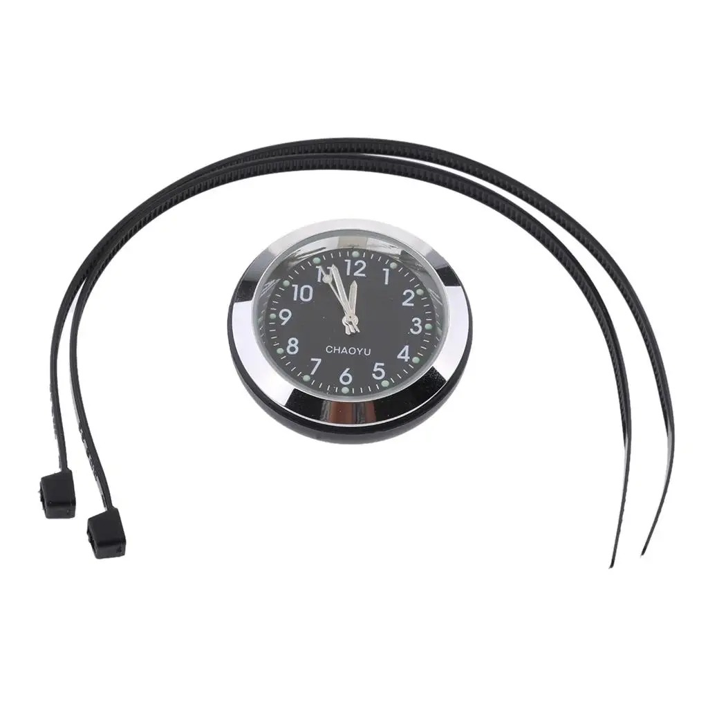 1 Set rcycle Handlebar Dial Mount Clock Luminous Watch &amp Strap for Yamaha Honda Suzuki ATV BIke Etc Accessories