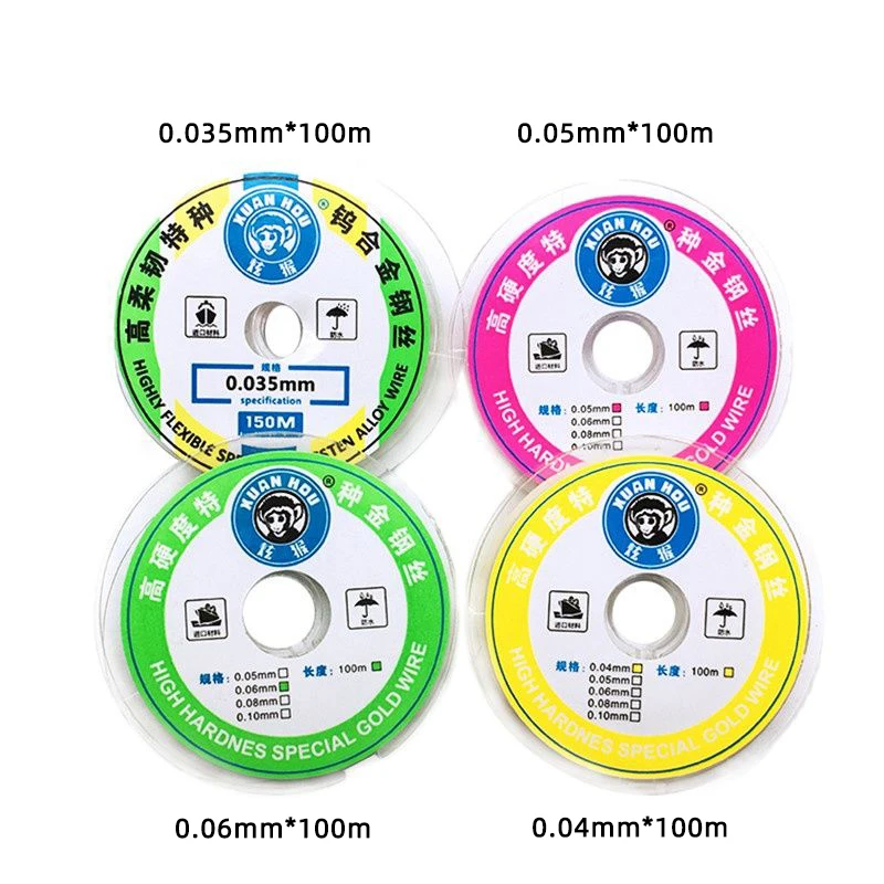 

100m/150m Alloy Steel Molybdenum Wire Cutting Wire Line Phone LCD Display Screen Separator Repair 0.04/0.05/0.06/0.08/0.35mm