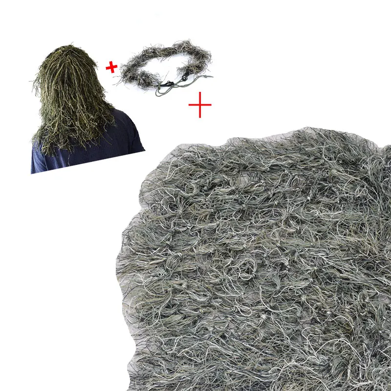 

31,5x35,4 дюймов Ghillie костюм пустыня прочная дышащая сетка подкладка Охота камуфляж снайпер костюм Скаутинг лесной Снайпер набор
