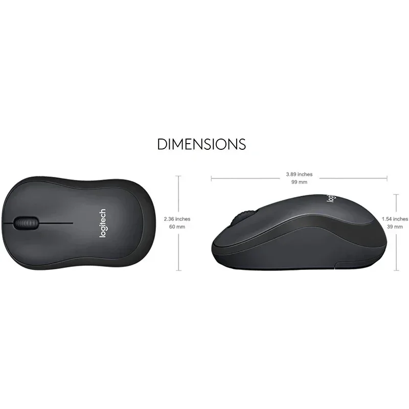 Фото Новая беспроводная мышь Logitech M220, бесшумная мышь 2,4G с USB-приемником, 1000 точек на дюйм, аксессуары для ноутбуков, игровая мышь для ПК, Mac, ноутбука №5