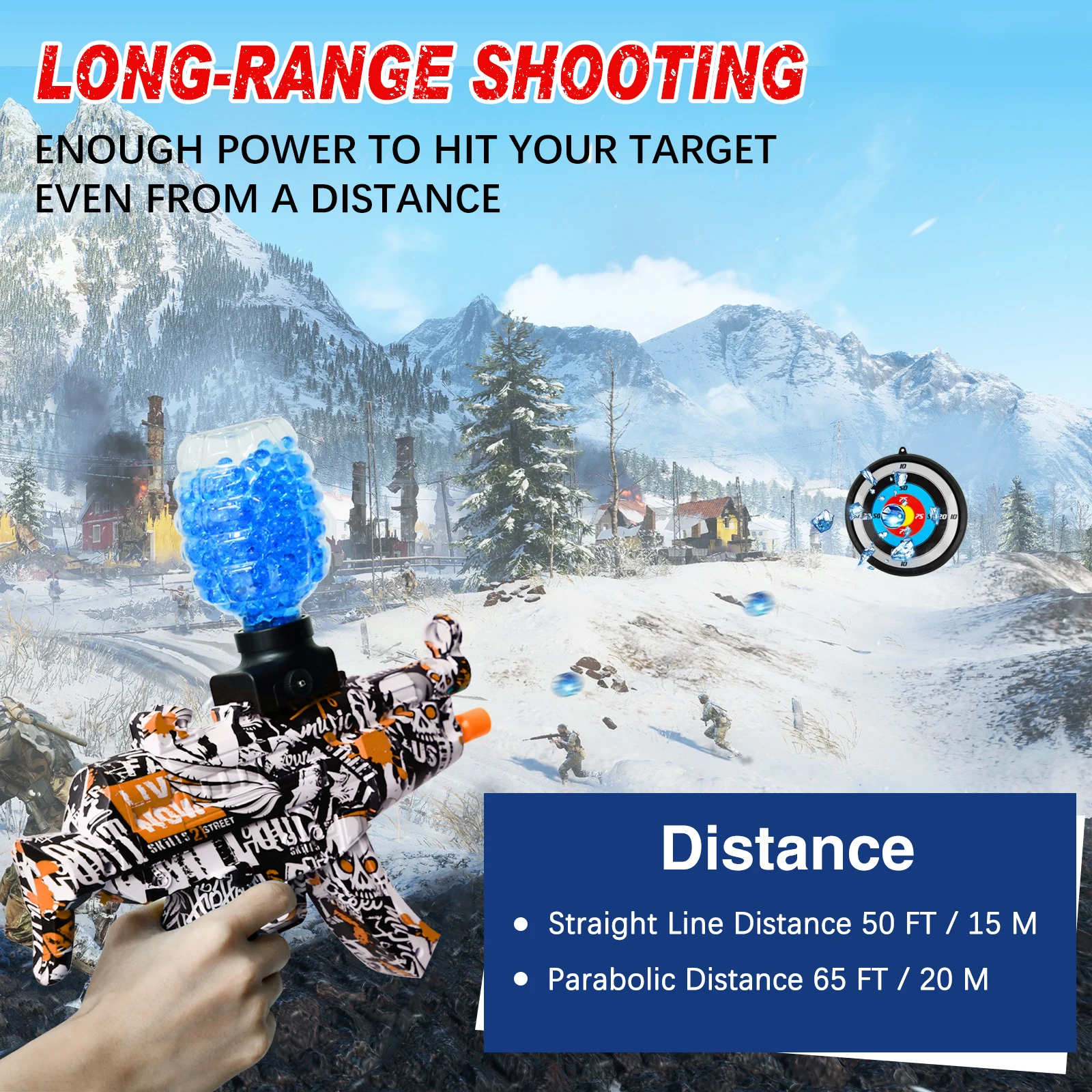 ГОРЯЧАЯ СДЕЛКА! Пластиковый пистолет MP5 Gel Blaster с 15000 гидрогелевыми шарами для игры на открытом воздухе для детей в подарок.