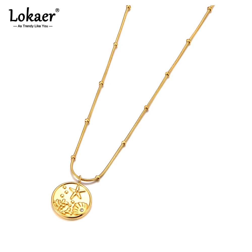 Женское Ожерелье с подвеской в виде морской звезды из ракушек и