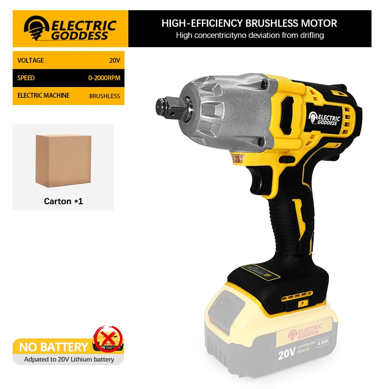 

Аккумуляторный ударный гайковерт ELECTRIC GODDESS 700N.M