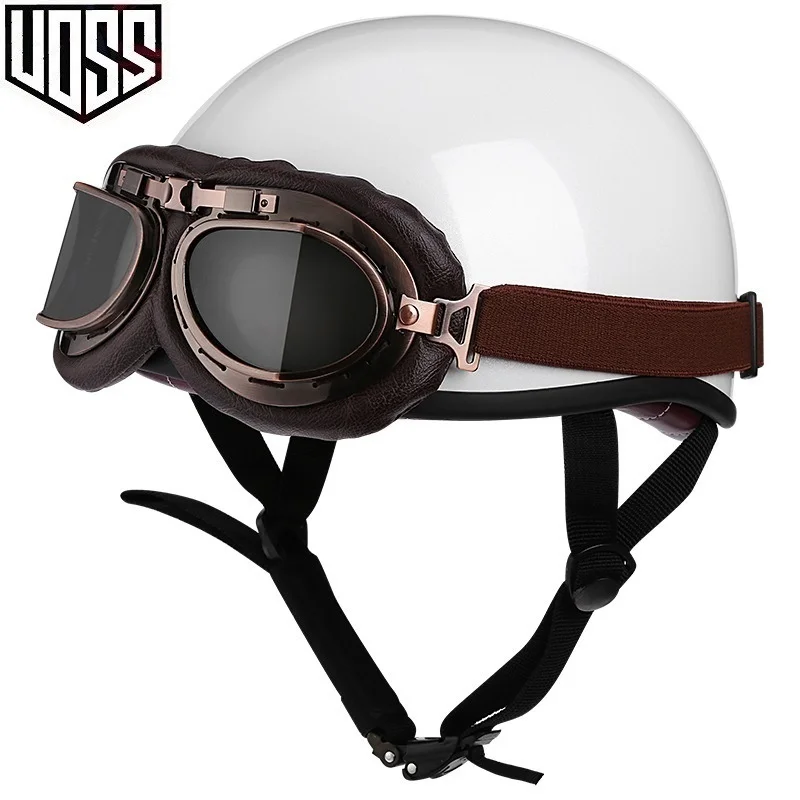 

Мотоциклетный шлем в горошек, винтажный, с половиной лица