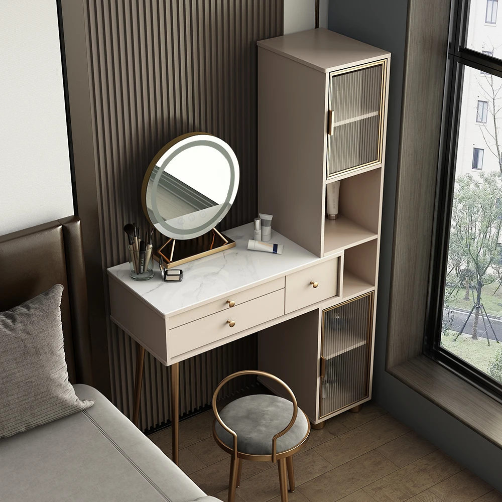 

Туалетный столик Rock plate, новинка 2022 светильник легкий роскошный простой туалетный столик для хранения, телескопический встроенный туалетны...